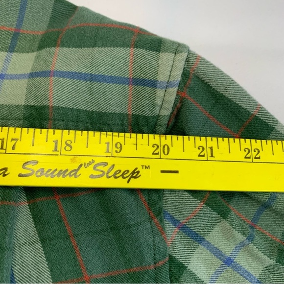 Duluth Trading Co Green & Blue Plaid XL Mens Flannel Shirt - Picture 10 of 15